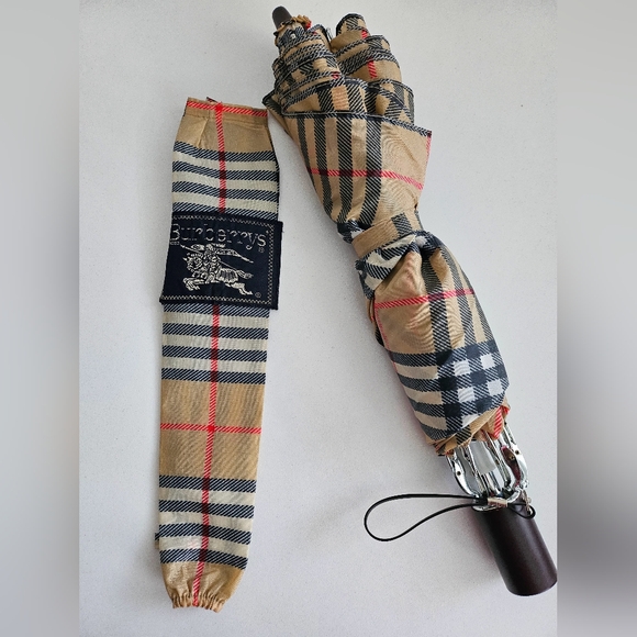 Burberry House Check Long Foldable Umbrella - Picture 7 of 7